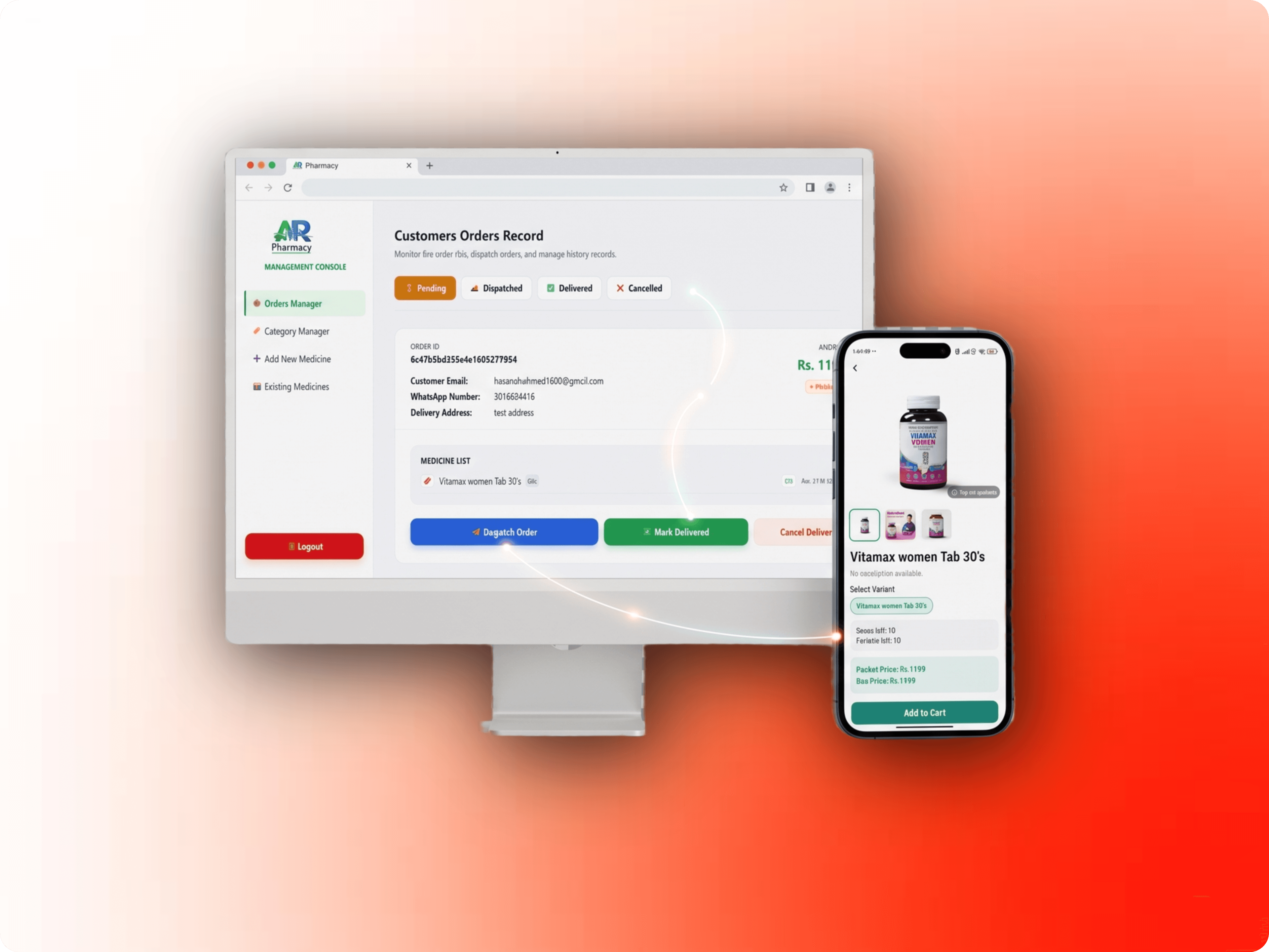 Pharmacy Ordering App screenshot